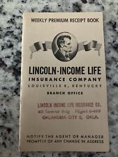 vintage abe lincoln collectables Insurance Payment Book 1952 , Oklahoma picture