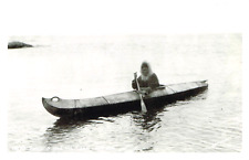Vintage Alaska Eskimo and Kayak Real Photo Black & White Postcard 1400 New picture