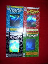 AMAZING SPIDERMAN 30th ANNIVERSARY COMPLETE HOLOGRAM NM+ GRADE SET OF FOUR L-383 picture