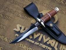 CUSTOM HANDMADE COLD STEEL SOG RECON BOWIE KNIFE WITH LEATHER SHEATH picture