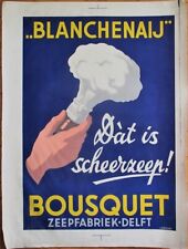 Shaving Cream 1930s Color Litho European Advertising Poster - Original - Shave picture
