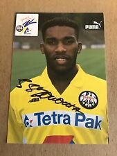 Augustine Okocha, Nigeria 🇳🇬 Eintracht Frankfurt 1993/94 hand signed picture
