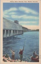 Fishing Below Western Kentucky Dam Tennessee River Postcard picture