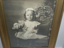 Victorian Amputee Pretty Little Girl Missing Leg Very Large Framed Studio Photo picture