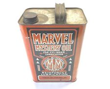 VINTAGE MARVEL MYSTERY OIL CAN EARLY W/ NO DANGER LABEL 1 GALLON CAN EMPTY  picture