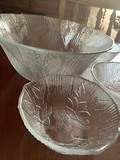 Vintage: Arcorac French Glass Salad Bowl Set - Includes 1 x Lge & 4 x Sml Bowls picture