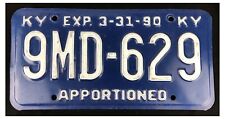 Kentucky 1990 APPORTIONED TRUCK License Plate 9MD-629 picture