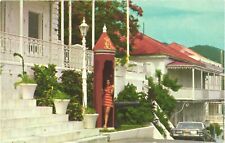 Old Danish Sentry Box Front of Gov House St. Thomas US Virgin Islands Postcard picture