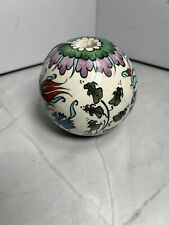 Ceramic Round  Christmas Ball Colorful With Flowers picture