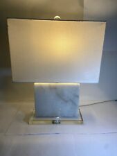 Large White Marble Table Lamp Rectangle Block 19
