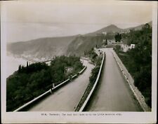 GA17 Original Photo TAORMINA Sicily Italy Commune Winding Road into Mountains picture