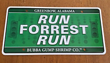 Run Forrest Run Bubba Gump Shrimp License Plate Booster Greenbow Alabama movie picture