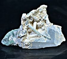 213 CT Beautiful Natural Tourmaline Crystals Cluster On Quartz Matrix @ Kunar AF picture