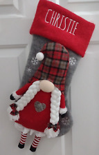 Gnome Girl 3D Christmas Stocking Personalized For Christie 18