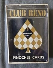Club Reno Playing Cards 201 Pinochle Sealed with Tax Stamp - Arrco - NEW picture