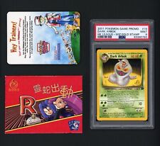Dark Arbok 19/82 W Gold Stamp Promo HK League WOTC 2001 + Envelope/Insert PSA 9 picture