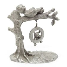 Spoontiques PEWTER Bears Lounging & Swinging on Tree - 2.5