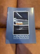 1991 CHRYSLER PLYMOUTH MINIVANS CAR AUTO SALES ADVERTISING BROCHURE CATALOG picture