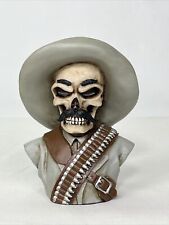 2007 Summit Collection COWBOY Skeleton Skull Bust Resin Figure picture