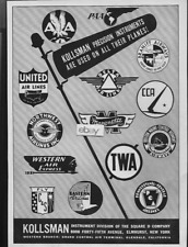 KOLLSMAN PRECISION INSTRUMENTS  USED BY ALL THEIR PLANES-UNITED-NWA-TWA 1940 AD picture