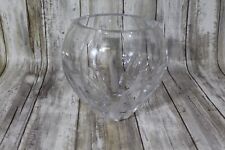 Vintage 1990s Mikasa  Flame D' Amore Crystal Bowl Vase Etched Clear Heavy 6