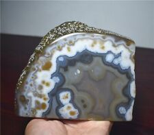 540g Banded agate Madagascar section beautiful patterns+++A picture