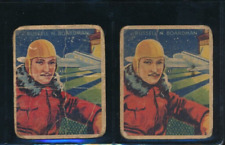 lot (2) 1934 National Chicle Sky Birds #28 Russell N. Boardman poor condition picture