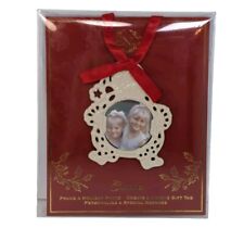 Lenox Charms Santa Photo Frame Ornament Christmas 6386023 Gift Tag NEW picture