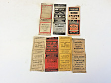 7 RARE 1930'S RACINE WISCONSIN MATCHBOOK COVERS 1930 1931 1932 1933 1934 1935 picture