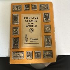 RARE VINTAGE PLANTERS PEANUTS MR. PEANUT POSTAGE STAMPS OF THE WORLD BOOK 1940S picture