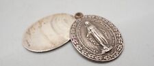 WWII Sterling Navy Christian Named Sliding Medal Pendant TWO STERLING MARKS picture