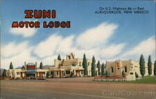 Albuquerque,NM Zuni Motor Lodge Bernalillo County New Mexico Linen Postcard picture