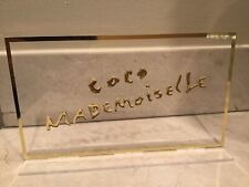 COCO MADEMOISELLE Store Display clear with gold 9x5.5 gorgeous piece picture