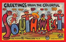 Southwest Greetings From Larger Not Large Letter Linen 2B-H658 Postcard picture