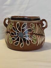 Vintage Mexican Tlaquepaque Aztec  Folk Art Pottery Brown  picture