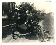 c.1920 Man On Motorcycle with Sidecar 5