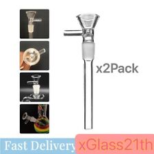 2PCS 4.7inch 14mm Male Pipes Glass Downstem with Bowl Adapter Water Filter Parts picture