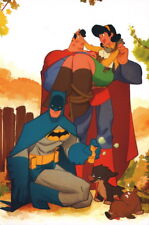 Sean Galloway SIGNED Mini Art Print ~ DC Comics Batman Superman & Lois Lane picture