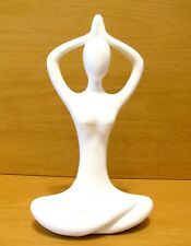 Glossy White Yoga Figurine. 9 inches tall.  61/2 inches wide. New. Lovely. picture
