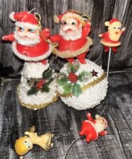 Vintage Santa Christmas ornament craft Angel Pick Lot picture