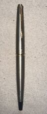 PARKER 45 MADE IN USA FOUNTAIN PEN - SILVER USED - GREAT CONDITION picture