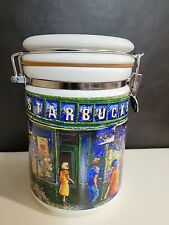 Starbucks Seattle Pike Place Market Ceramic Coffee Canister Bean Storage Jar EUC picture