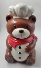 B&D Teddy Bear Chef Cookie Jar circa 80s Made in Japan 12.75