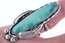 sz7 Vintage Navajo Sterling/turquoise slab ring picture