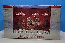Vintage 2002 Mr Christmas Musical Holiday Carousel Horses Plays 16 Melodies.  picture