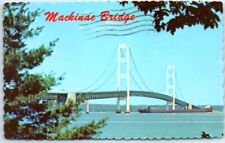 Postcard - Mackinac Bridge, Mackinaw City, Michigan, USA, North America picture