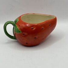 Vintage Small Strawberry Shaped Planter Or Creamer picture