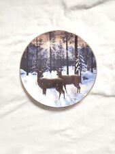 THE HAMILTON COLLECTION PORCELAIN COLLECTOR PLATE DEER SCENE 