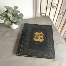 Vintage Midcentury Scrapbook Leather Hardcover 30 Pages picture