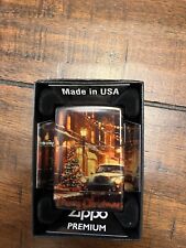 CITY STREET SCENE CAR MERRY CHRISTMAS 540 FUSION ZIPPO LIGHTER MINT IN BOX 2023 picture